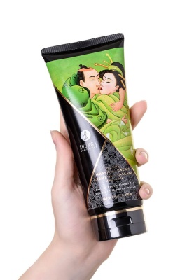 Съедобный массажный крем Shunga Pear&Exotic Green Tea, съедобный, груша и зеленый чай, 200 мл