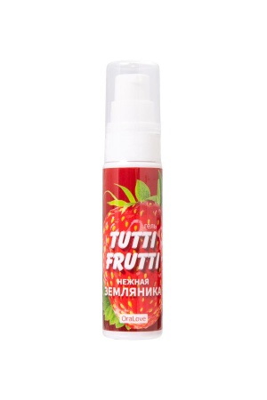 Съедобная гель-смазка TUTTI-FRUTTI для орального интима со вкусом земляники 30г