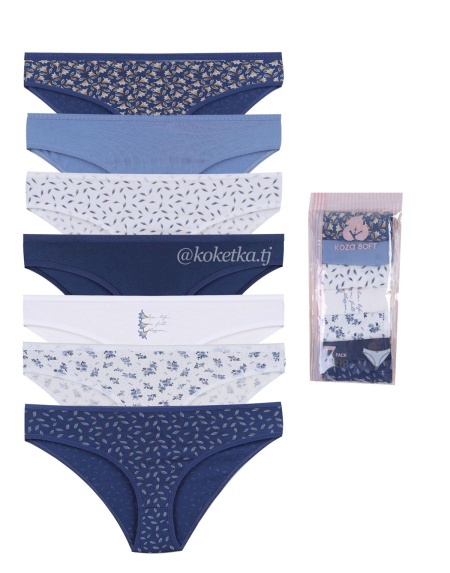 Набор хлопковых трусиков — слип (7 шт)
