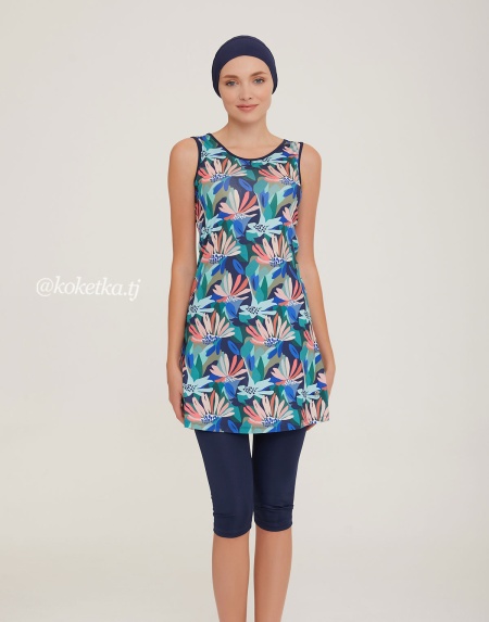 Модный купальник с короткими лосинами