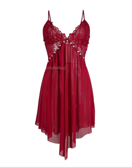 Нежная сорочка с трусиками стринг