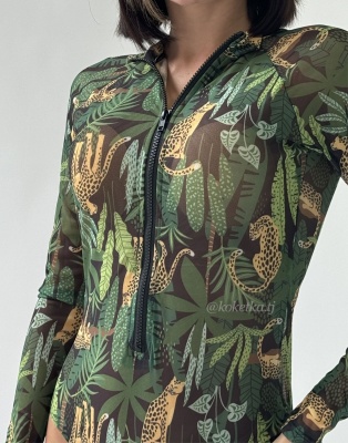 Слитный купальник для умного загара с spf защитой