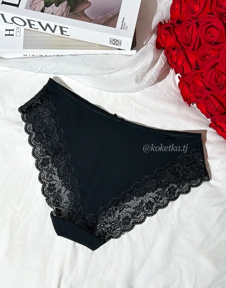 Гипюровые трусики слип