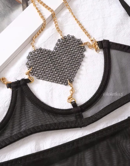 Сексуальный комплект белья с юбкой