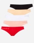 Набор трусиков — cлип от U.S. POLO ASSN (черный, бежевый, белый, красный, розовый - 5 шт)
