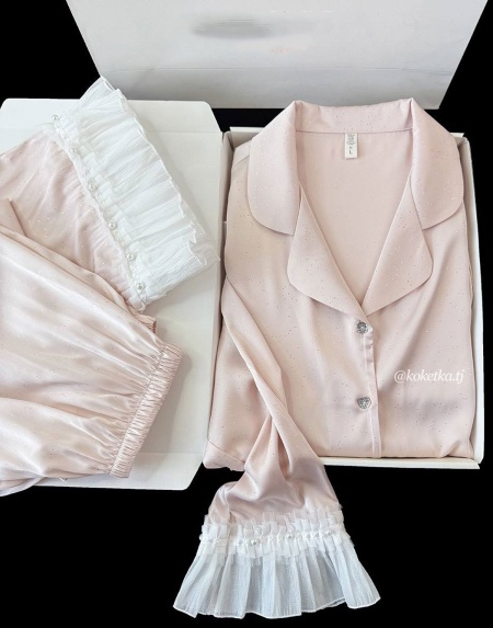 Домашний комплект с рубашкой и штанами