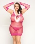 Платье-сетка и стринги (Plus Size)