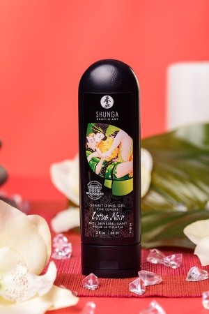 Возбуждающий гель для влюбленных Shunga Lotus Noir, уникальная формула с L-аргинином, 60 мл