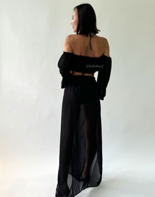 Пляжный топ с юбкой