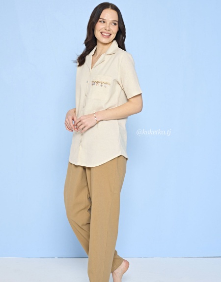 Муслиновая рубашка со штанами