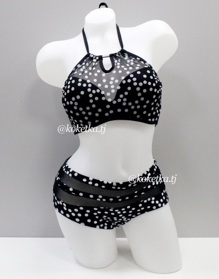 Раздельный купальник в горошек