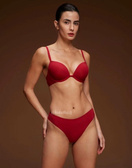 Бюстгальтер (пуш-ап) с трусиками бразилиана