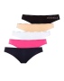 Набор трусиков — cлип от U.S. POLO ASSN (черный, бежевый, белый, фуксия, черный - 5 шт)