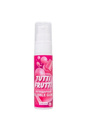 Съедобная гель-смазка TUTTI-FRUTTI для орального со вкусом BUBBLE GUM, 30 гр