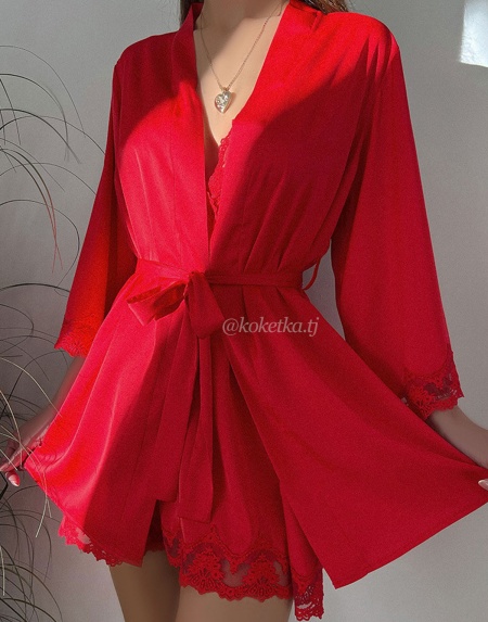 Нежная сорочка с халатом