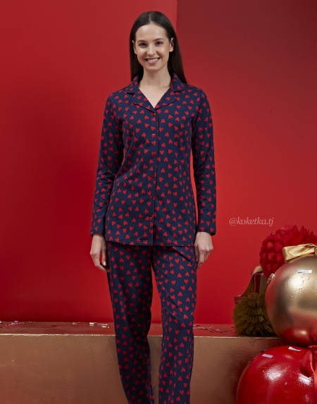 Домашний комплект с рубашкой и штанами