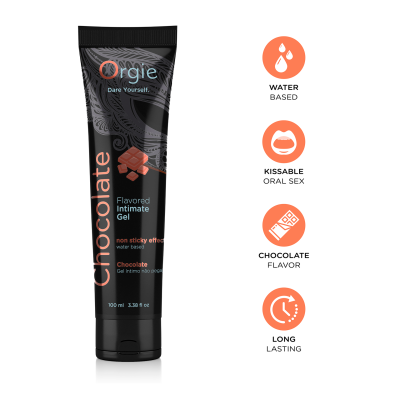 Съедобный интимный гель Orgie Lube Tube Chocolate, на водной основе, 100 мл