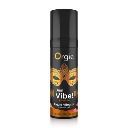 Съедобный гель с вибрацией DUAL VIBE! со вкусом коктейля SEX ON THE BEACH, 15 мл