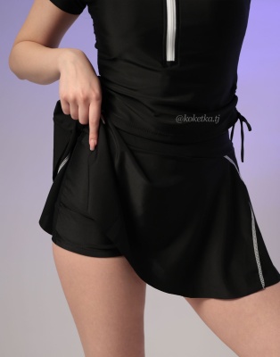 Раздельный купальник с юбочкой (низ шорты)