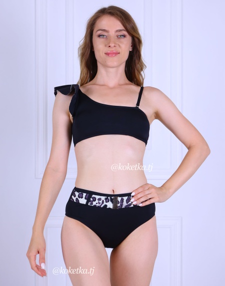 Раздельный купальник на одно плечо