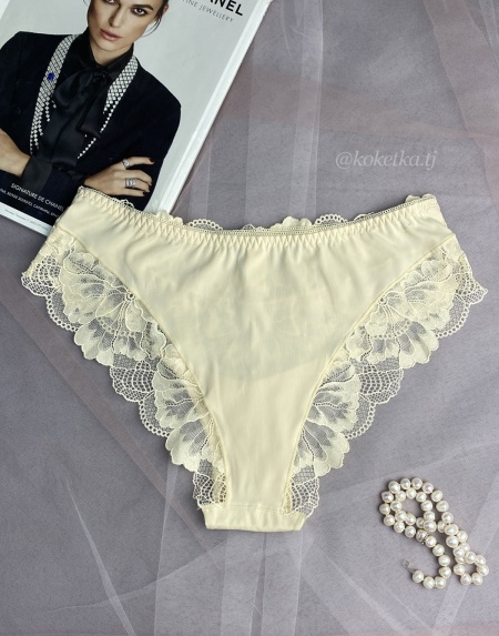 Гипюровые трусики слип ( L, XL, XXL, XXXL )