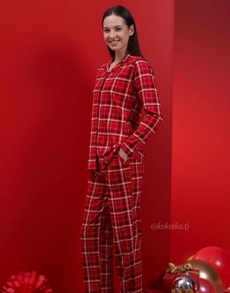 Домашний комплект с рубашкой и штанами