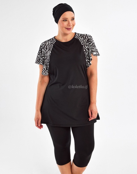 Модный купальник с короткими лосинами