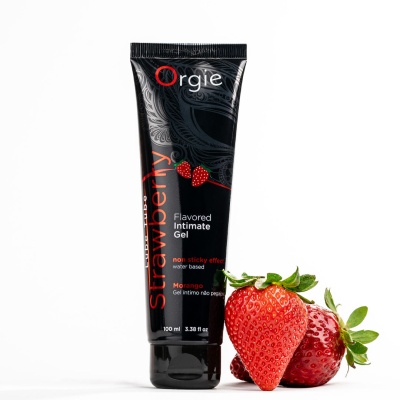 Съедобный интимный гель Orgie Lube Tube Strawberry, на водной основе, 100 мл