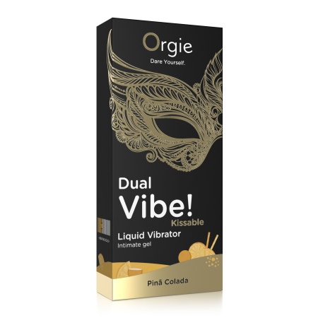 Съедобный гель с вибрацией DUAL VIBE! со вкусом коктейля PINÃ COLADA, 15 мл