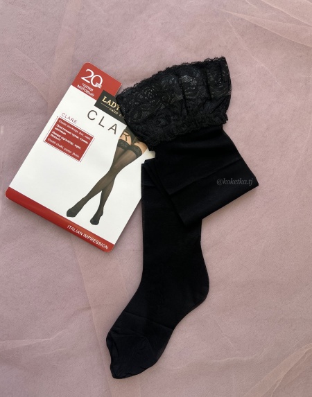 Чулки с кружевной коронкой (20 ден)