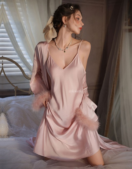 Нежная сорочка с халатом