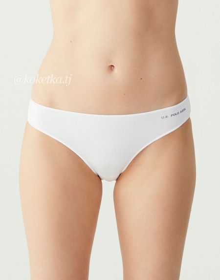 Набор трусиков — cлип от U.S. POLO ASSN (черный, бежевый, белый, красный, розовый - 5 шт)