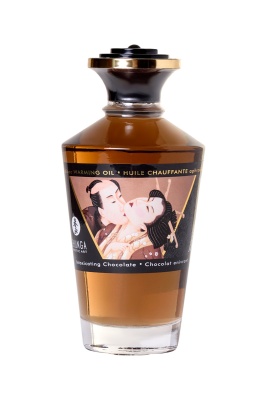 Съедобное массажное масло Shunga Intoxicating Chocolate, пьянящий шоколад, разогревающее, 100 мл