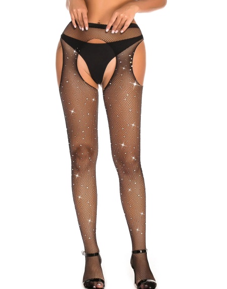 Соблазнительные чулки со стразами
