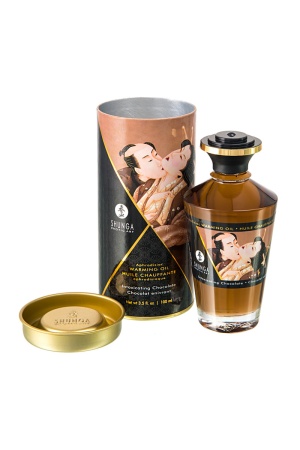 Съедобное массажное масло Shunga Intoxicating Chocolate, пьянящий шоколад, разогревающее, 100 мл