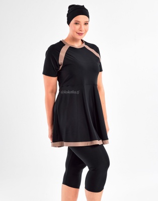 Модный купальник с короткими лосинами (3XL, 4XL, 5XL, 6XL)