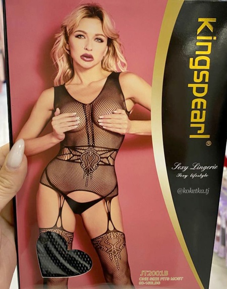 Бодистокинг с имитацией чулок