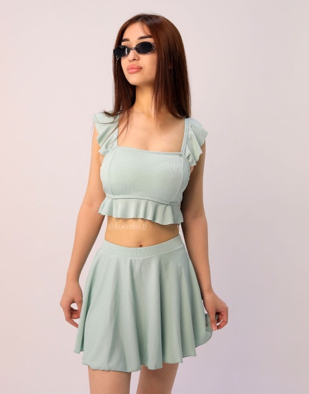 Раздельный купальник с юбочкой