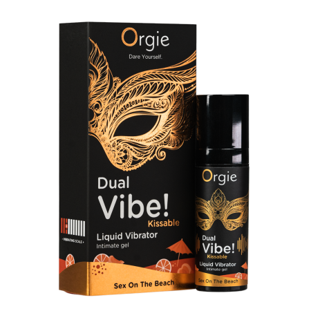 Съедобный гель с вибрацией DUAL VIBE! со вкусом коктейля SEX ON THE BEACH, 15 мл