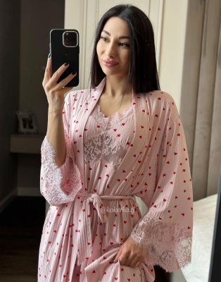 Удобная сорочка с халатом