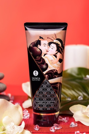 Съедобный массажный крем Shunga Intoxicating Chocolate, съедобный, шоколад, 200 мл