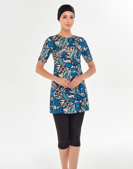 Модный купальник с короткими лосинами