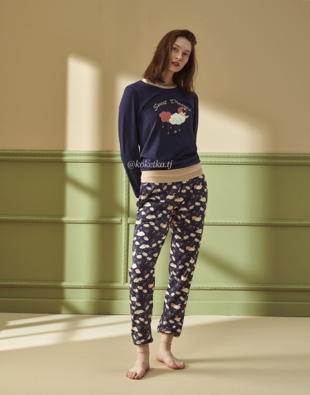 Хлопковый домашний комплект для сна и отдыха