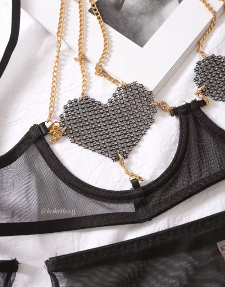 Сексуальный комплект белья с юбкой