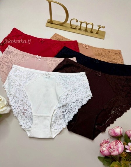 Гипюровые трусики слип