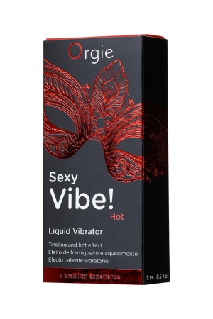 Гель Orgie Sexy Vibe Hot с разогревающим и вибрирующим эффектом, 15 мл 