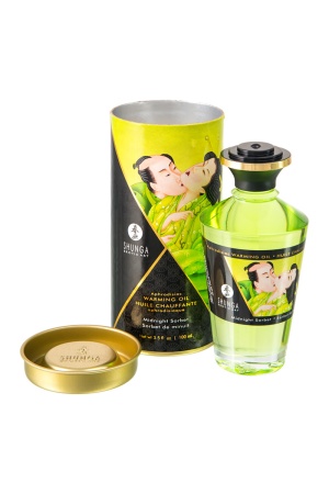 Съедобное массажное масло Shunga Midnight Sorbet, щербет, разогревающее, 100 мл